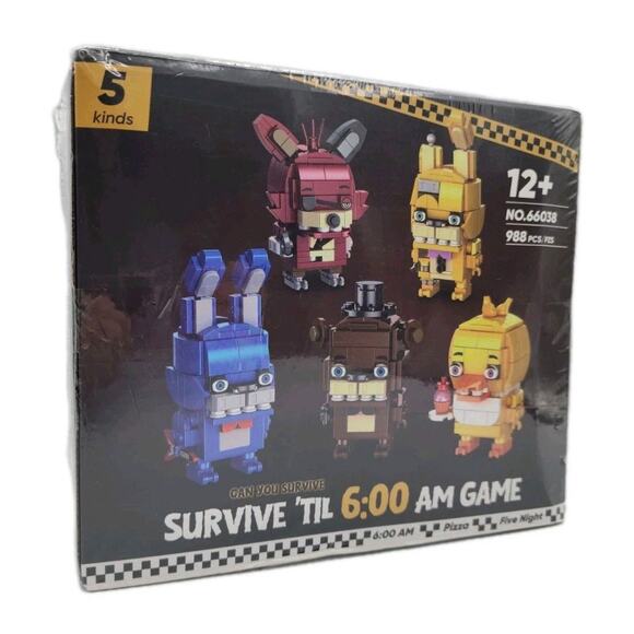 Survive Til 6 AM Game Building Blocks Tokmoc Set 988 PCS Puzzle Figures New - Picture 1 of 2